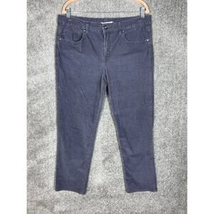 Bandolinoblu Corduroy Jeans Womens Size 14 Mandie‎ Straight Leg 5 Pocket